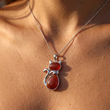 Pendentif Chat en Pierre Naturelle