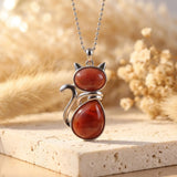 Pendentif Chat en Pierre Naturelle