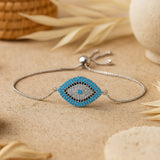 Bracelet Œil Bleu – Symbole Traditionnel contre le Mauvais Œil