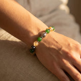 Bracelet "Symboles de Chance" en Jade, Citrine & Hématite