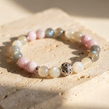 Bracelet "Douceur Féminine" en Labradorite, Pierre de Lune & Kunzite