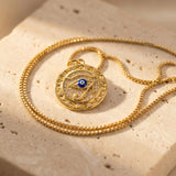Collier "Symbole de Protection" Oeil d’Horus Doré