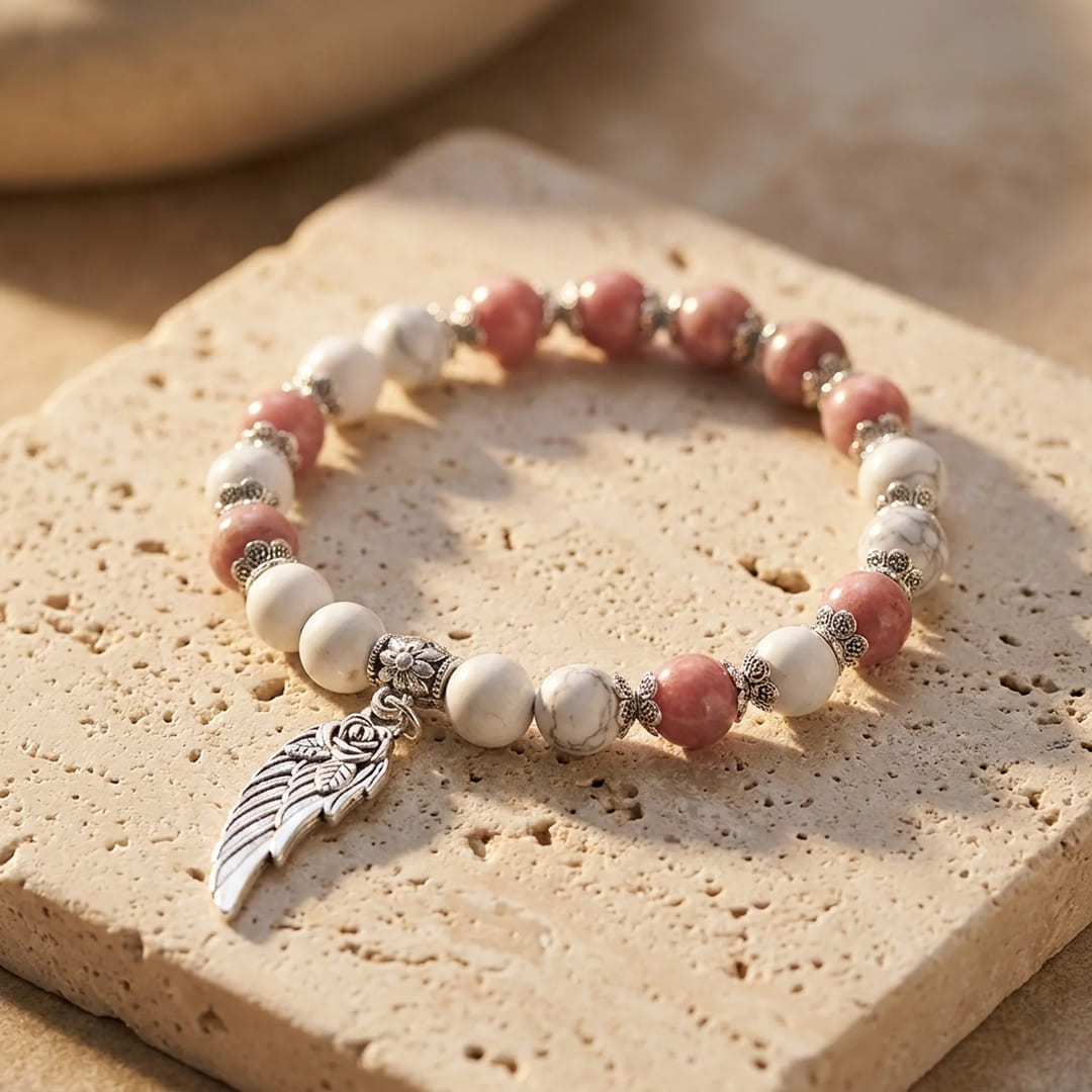 Bracelet "Aile d'Ange" en Pierres Naturelles