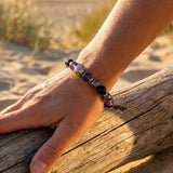Bracelet "Bulle Protectrice" – Améthyste, Hématite & Obsidienne