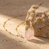 Collier "Cocon d'Amour" en Quartz Rose