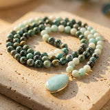 Collier Mala “Retour à l’Essentiel” en Amazonite