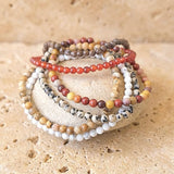 Bracelet Fin en Perles de Pierre de 4mm