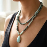 Collier Mala “Retour à l’Essentiel” en Amazonite