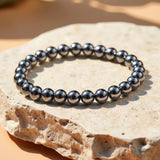 Bracelet "Symbole d'Ancrage" en Hématite