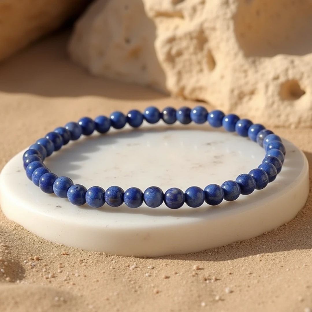 Bracelet Fin en Perles de Pierre de 4mm