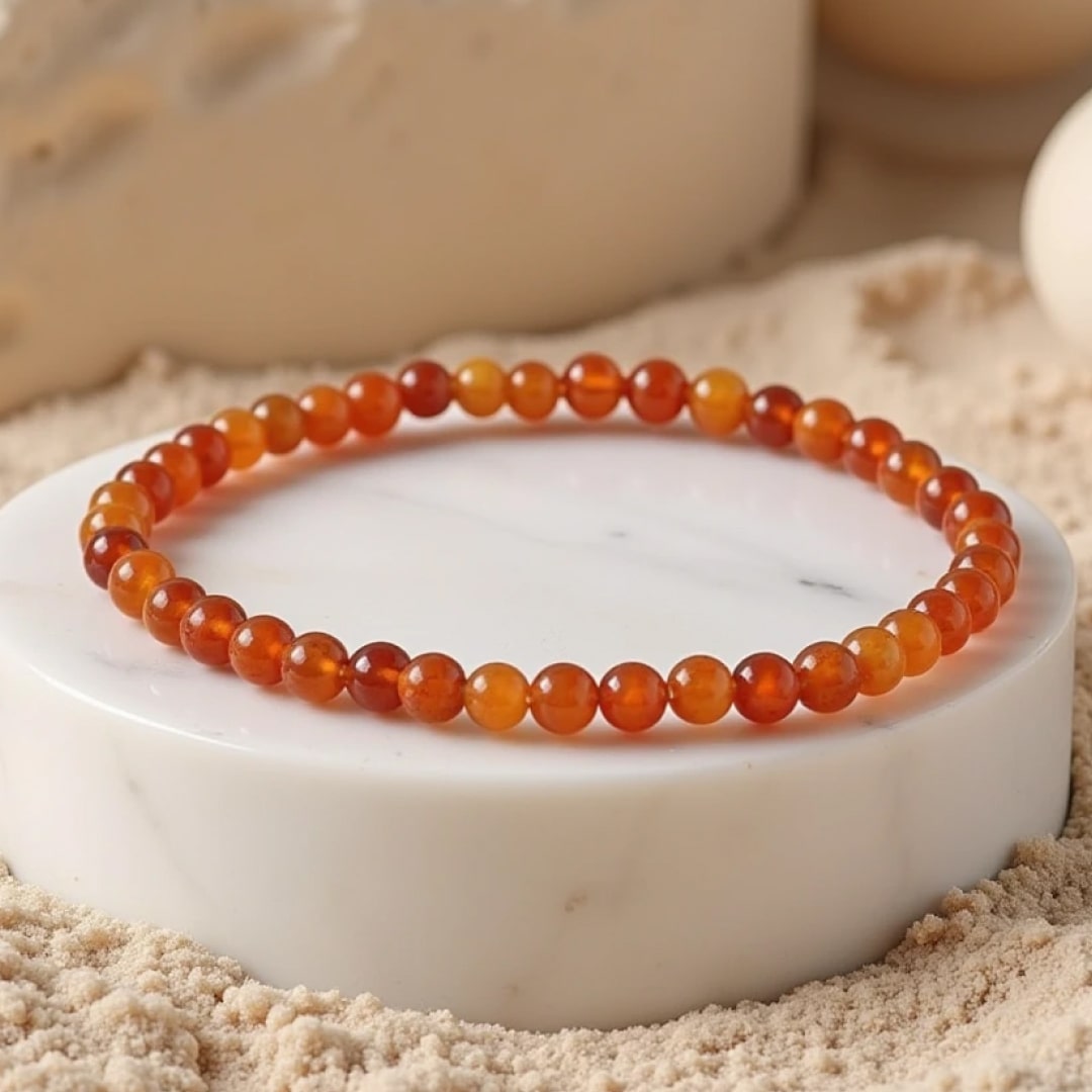 Bracelet Fin en Perles de Pierre de 4mm