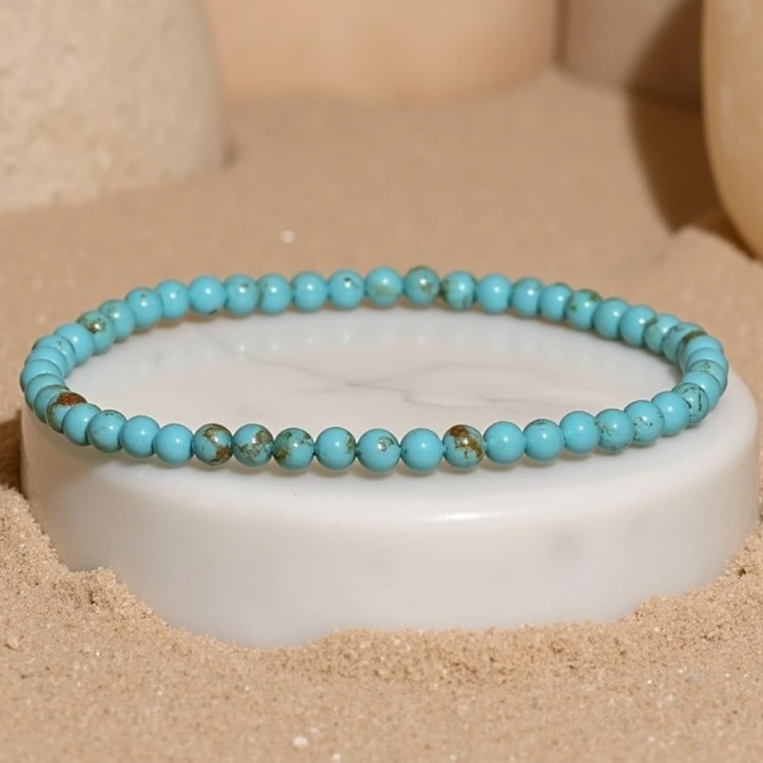 Bracelet Fin en Perles de Pierre de 4mm