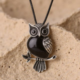 Collier "Esprit du Hibou" – Pierre Naturelle au Choix