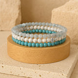 Ensemble "Océan de Douceur" en Turquoise, Howlite & Aigue-Marine