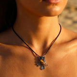 Collier "Esprit du Hibou" – Pierre Naturelle au Choix