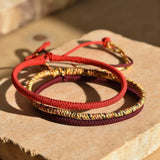 Trio de Bracelets Style Tibétain "Porte-Bonheur"