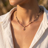 Collier “Aura Viva” en Tourmaline & Rhodonite