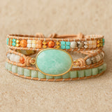 Bracelet Wrap "Douceur d'Amazonite"