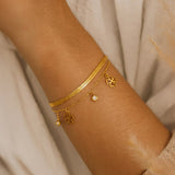 Bracelet "Trèfle Enchanté" - Couleur Or / Argent