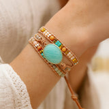 Bracelet Wrap "Douceur d'Amazonite"