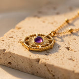 Collier “Etoile des Vents” en Améthyste