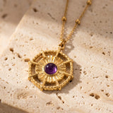 Collier “Etoile des Vents” en Améthyste