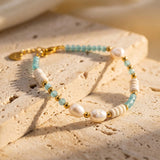 Bracelet "Océan Paisible" & Perles de Culture d’Eau Douce