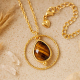 Collier "Cercle Protecteur" en  Oeil de Tigre