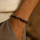 Bracelet Triple Protection en Pierre de Lave, Oeil de Tigre & Hématite