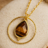 Collier "Cercle Protecteur" en  Oeil de Tigre
