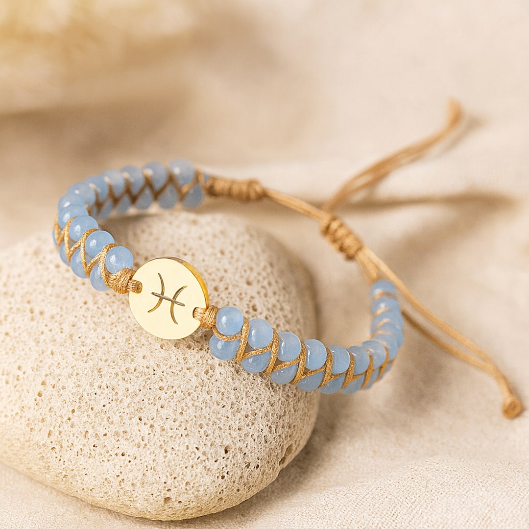Bracelet Tressé "12 Constellations" en Pierres Naturelles