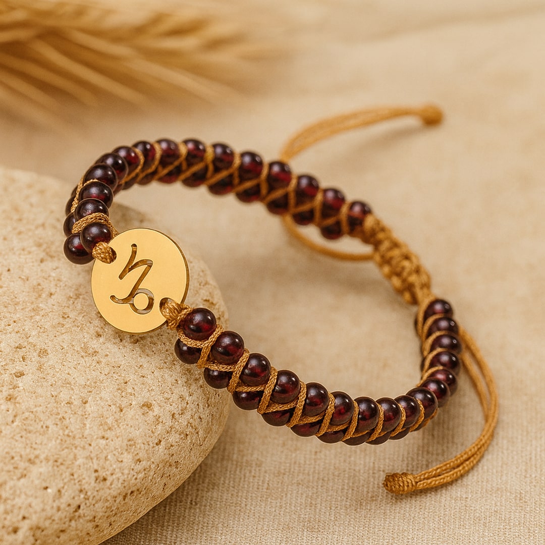Bracelet Tressé "12 Constellations" en Pierres Naturelles