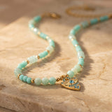 Collier "Oeil Protecteur" en Amazonite
