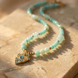 Collier "Oeil Protecteur" en Amazonite