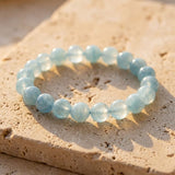 Bracelet "Bonheur" en Aigue-Marine