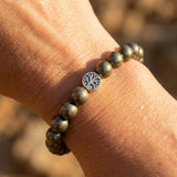 Bracelet Bouclier de Prospérité en Pyrite