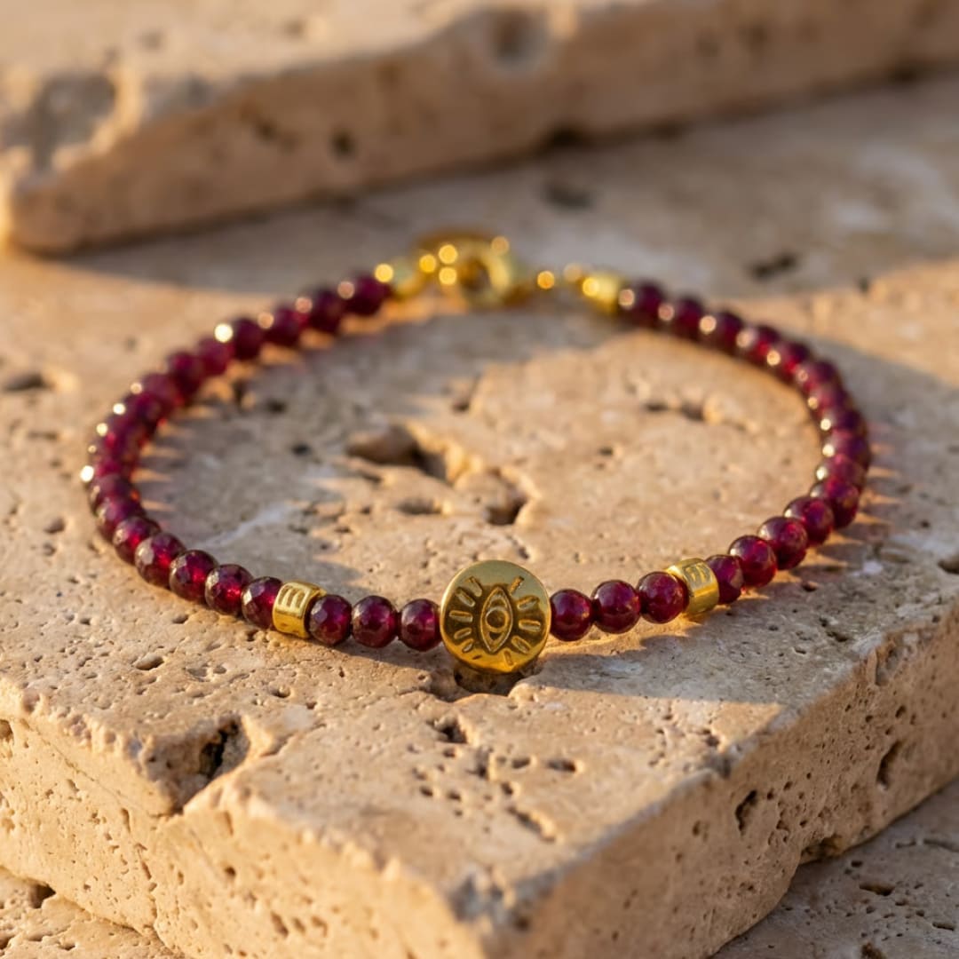 Bracelet Lien Protecteur Mauvais Œil en Pierres Naturelles