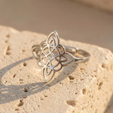Bague Ajustable "Symbole de Protection" - Noeud de Sorcière
