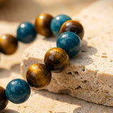 Bracelet "Nouvel Élan" en Apatite & Oeil de Tigre