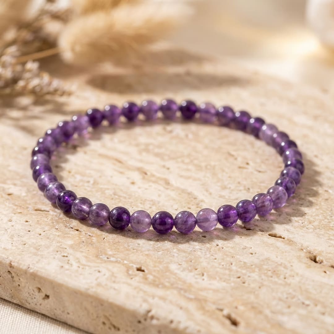 Bracelet Fin en Perles de Pierre de 4mm