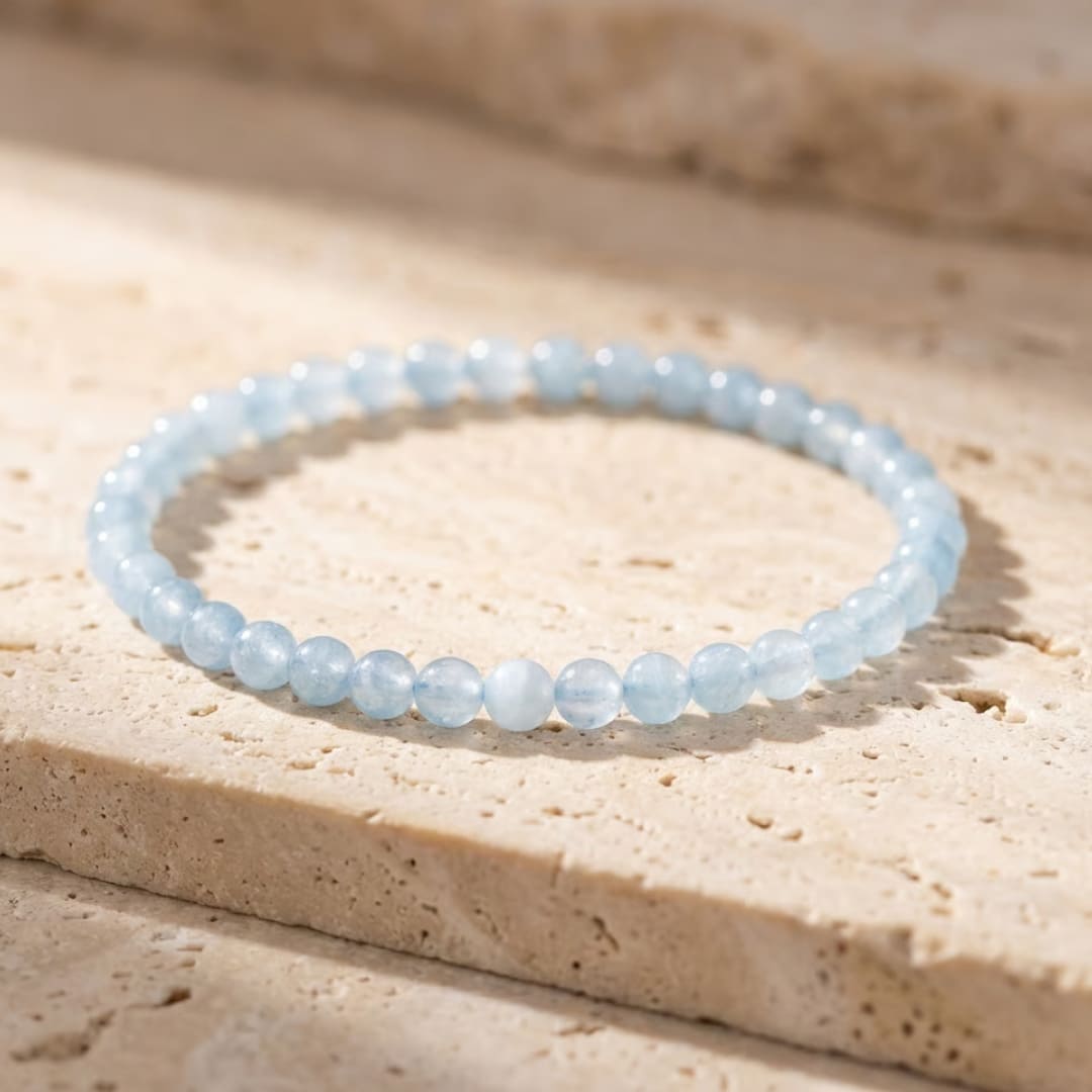 Bracelet Fin en Perles de Pierre de 4mm