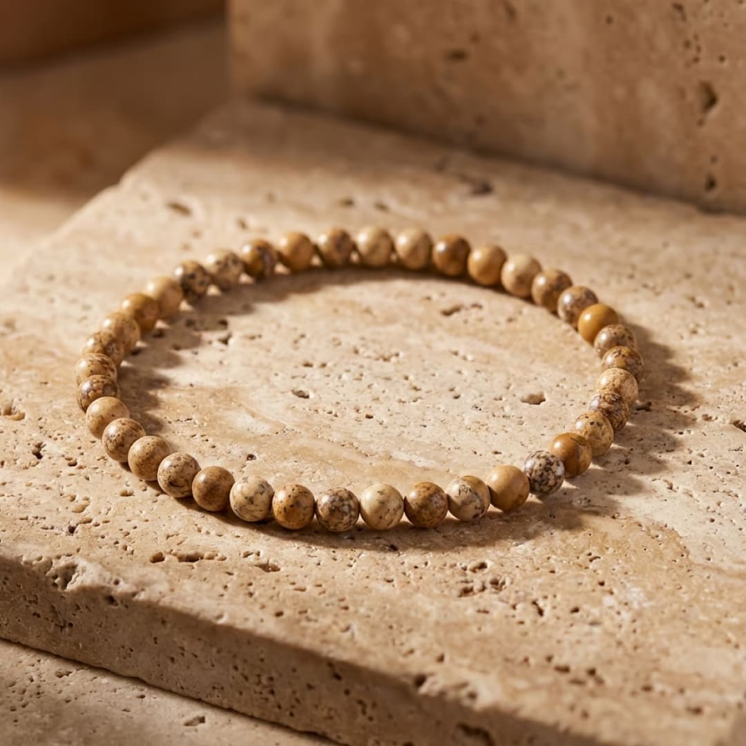 Bracelet Fin en Perles de Pierre de 4mm