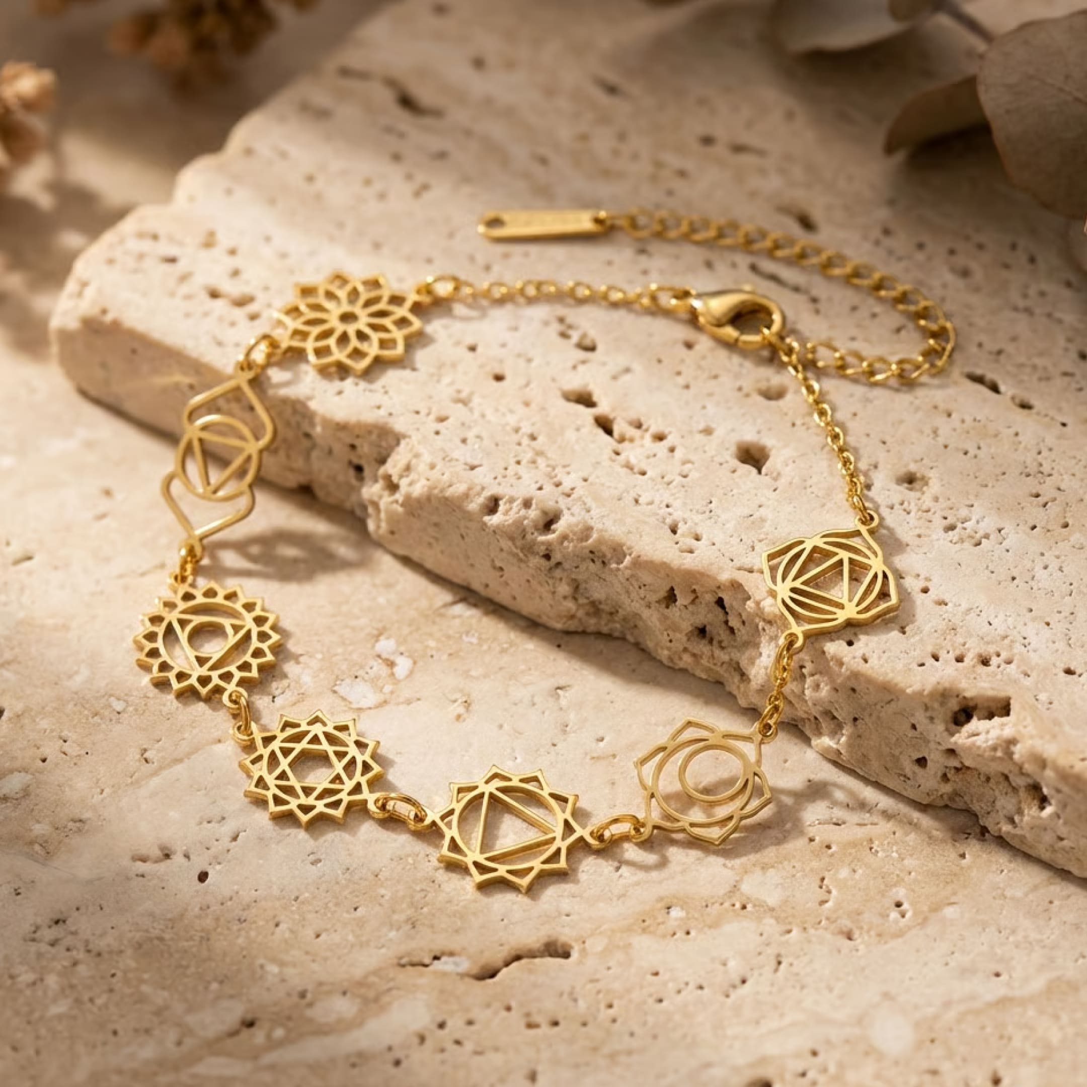 Bracelet "Alignement" – Symboles des 7 Chakras