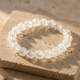 Bracelet "Éclats de Lumière" en Cristal de Roche Craquelé