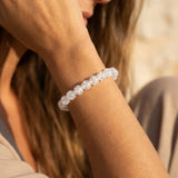 Bracelet "Éclats de Lumière" en Cristal de Roche Craquelé