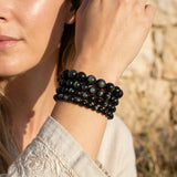 Bracelet "Œil Gardien" en Obsidienne Œil Céleste