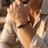 Bracelet "Ancrage & Protection" en Tourmaline, Jaspe Rouge, Hématite & Oeil de Tigre