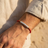 Bracelet Corde Rouge "Mantra" - Porte-Bonheur Symbolique