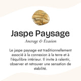 Bracelet Mala "Gaia" en Agate Mousse & Jaspe Paysage