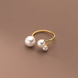 Bague Élégante avec Trio de Perles